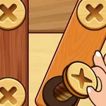 Test je probleemoplossende vaardigheden in dit uitdagende houtpuzzelspel. Verwijder strategisch moeren en bouten om het bord leeg te maken en verder te komen.