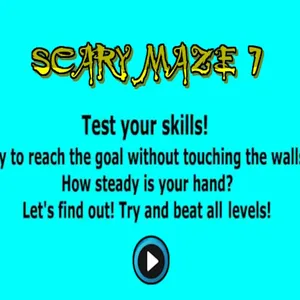 Navigeer door de verraderlijke gangen in Scary Maze 7. Deze klassieke uitdaging vereist ultieme focus en een vaste hand om te slagen. Kijk of jij het einde…
