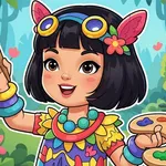 Ontketen je creativiteit in dit levendige kleurspel. Kies uit vele jungle scènes en breng ze tot leven met een rijk palet aan kleuren. Begin nu met kleuren.