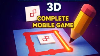 Test je precisie en focus in Line Puzzle 3D. Leid je potlood om ingewikkelde vormen te traceren in een interactieve omgeving voor een bevredigende uitdaging.