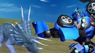 Bestuur een krachtige mech-krijger en vecht tegen golven van gigantische dinosaurussen. Verzamel munten om je aanval en gezondheid te upgraden en de arena te…