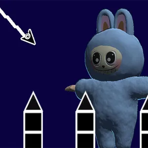 Bestuur een klein vliegtuigje door een chaotische wereld vol obstakels in Labubu Geometry Dash. Test je reflexen in 40 uitdagende levels en beheers…